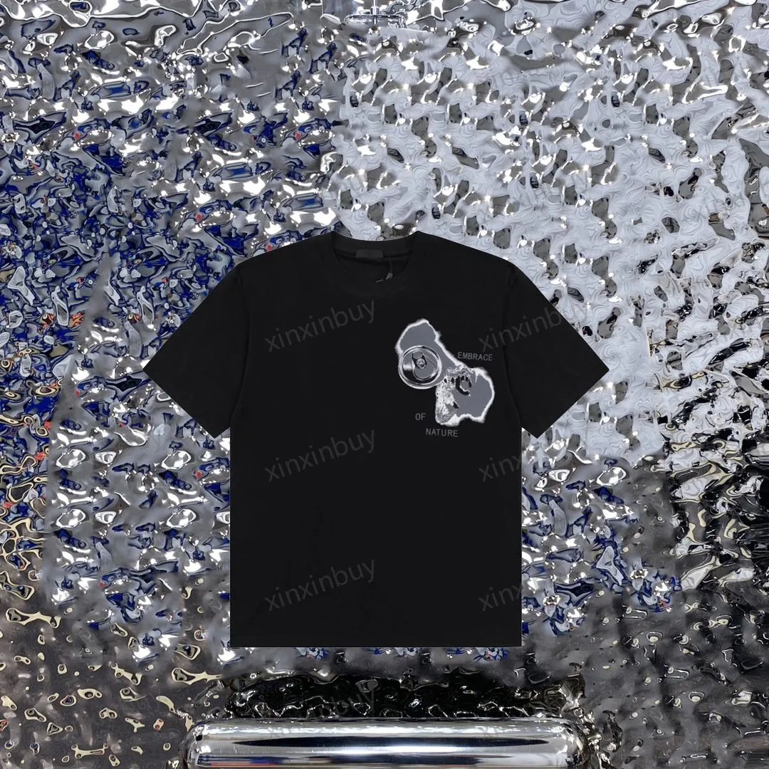 Xinxinbuy Men Designer T-shirt 23SS Zip-top kan Kortjes met korte mouwen Zwart blauw Wit Khaki XS-XL