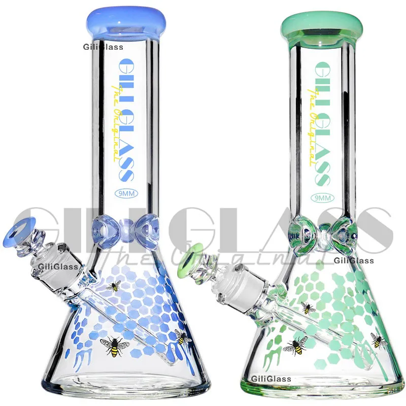 thumbnail image 2 of 8" Hookah Water Pipe Beaker – Premium Glass Bong, Thick Scientific Glass Bubbler – Handmade In USA 2 of 6