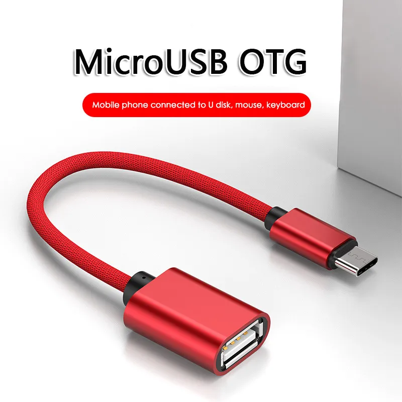 Tipo C Cabo de adaptador OTG Micro USB USB 3.0 Feminino para Tipo C Conversor de adaptador masculino Usb-C para carro MP4 Telefone