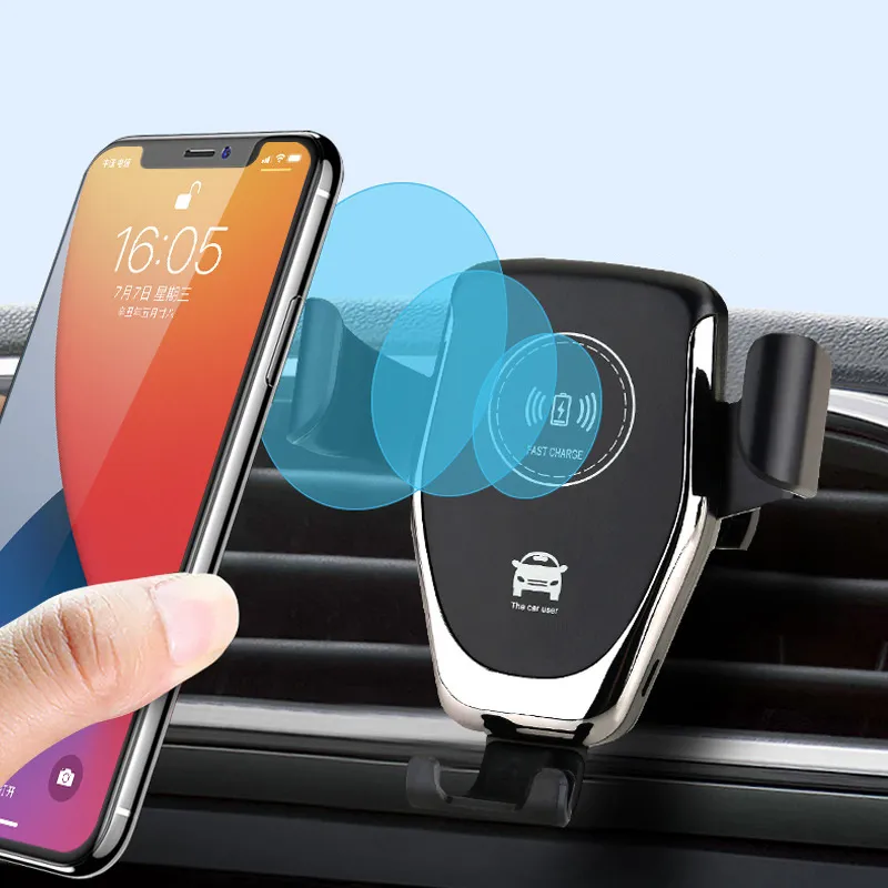 Q12 Wireless Car Charger 10W Fast Car Mount Air Vent Gravity Phone Holder Compatible for iPhone Samsung LG All Qi Devices C12