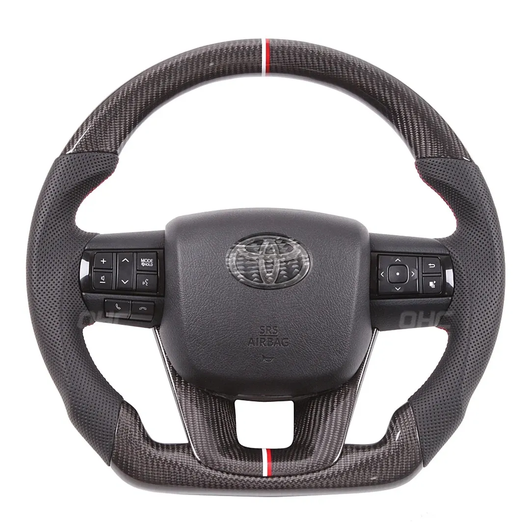 Bilstyling ratt för Toyota Hilux Revo Carbon Fiber Racing Steering System