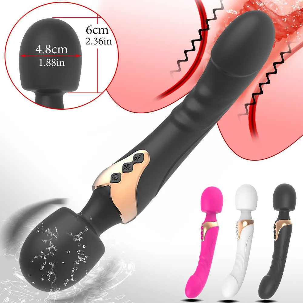 Dual Head Rechargeable Av Vibrator For Clitoral Stimulation_voghion.com