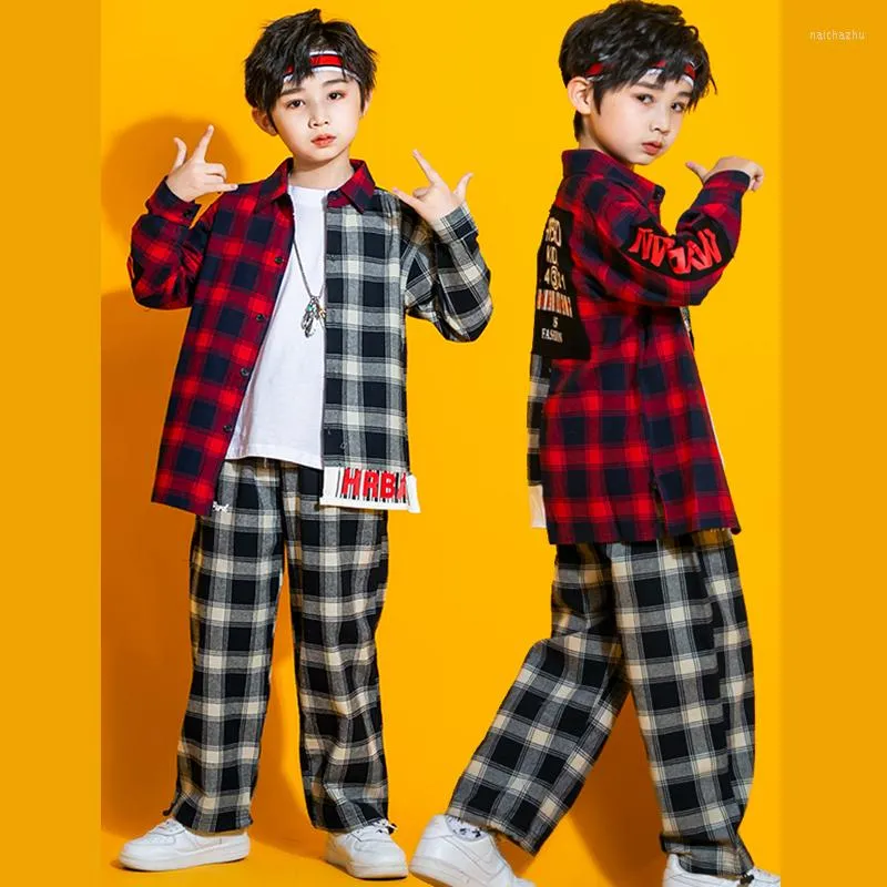 Stage Wear 2023 Hip Hop Dance Costumi per bambini Stup hiphop a pezzi per bambini Jazz moderni vestiti rave ragazzi performance dqs10962