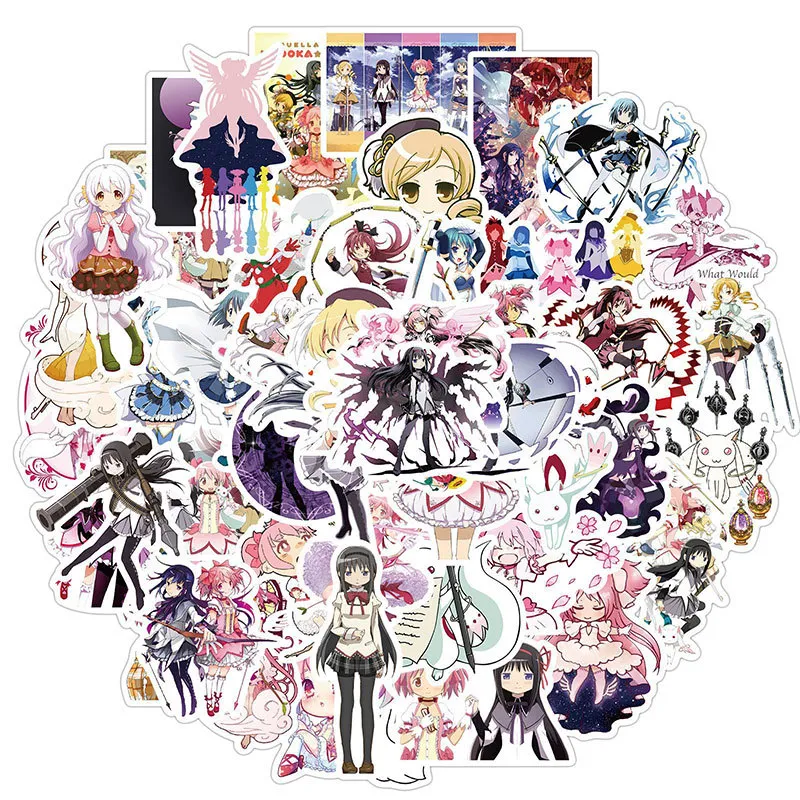 50 Pcs Puella Magi Madoka Magica autocollants fille magique Graffiti Enfants Jouet Planche À Roulettes voiture Moto Vélo Autocollant Stickers En Gros