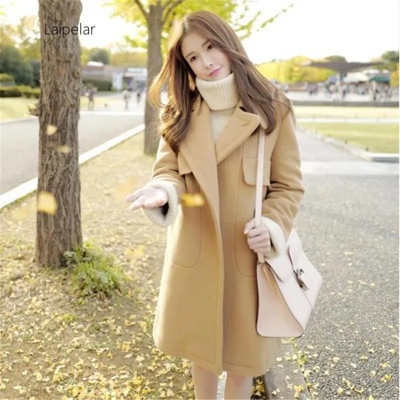 Women's Wool & Blends Laipelar Wind 2023 Fashion Cotton-jacket Thickened Winter Clothes Short Coat Shows Tall And Petite