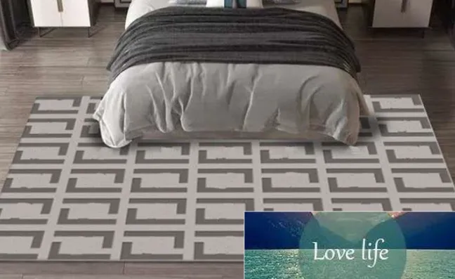 Living Room Carpet Modern Gray Black Geometric Rug For Bedroom Sofa Coffee Table Floor Kitchen Mat House Decoration Rugs wholesale