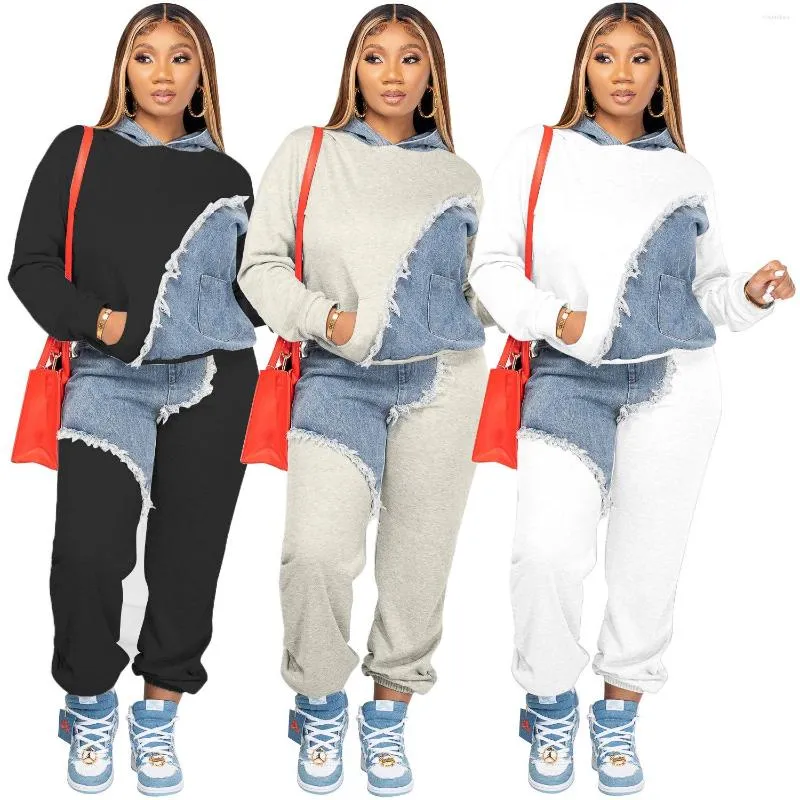 Women's Two Piece Pants Woman Pant Suits 2 Sets Womens Outfits Casual Pullovers Ladies Fashion Matching Streetwear