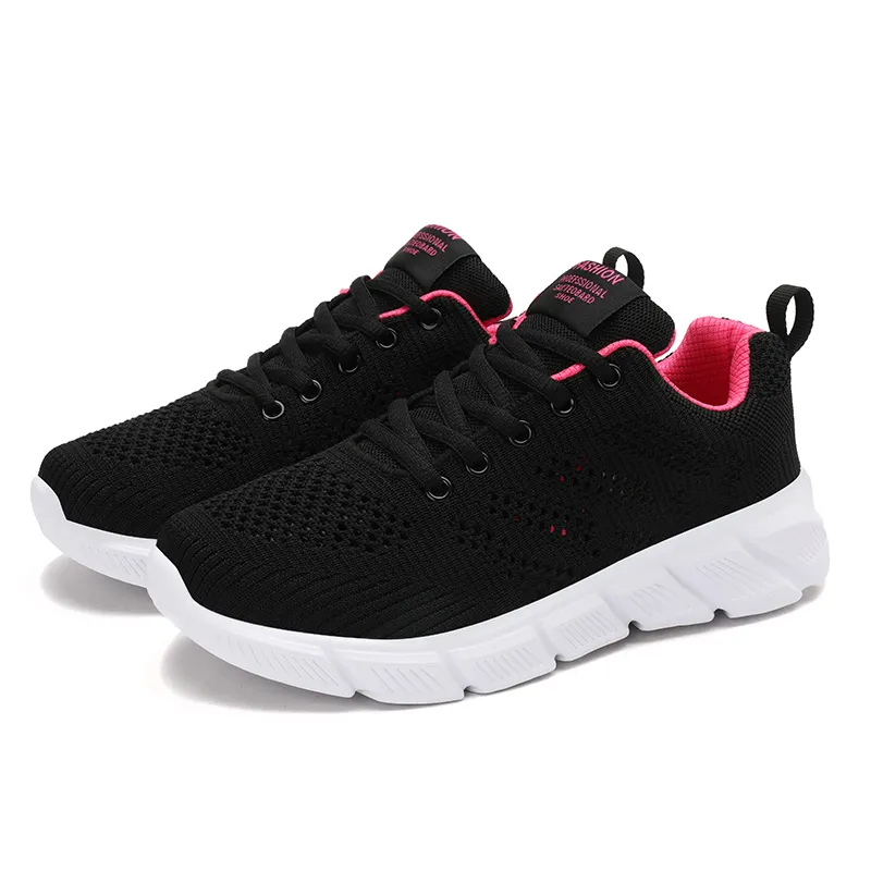 Designer Women Spring Breattable Running Shoes Black Purple Black Rose Red Womens Outdoor Sports Sneakers Color66