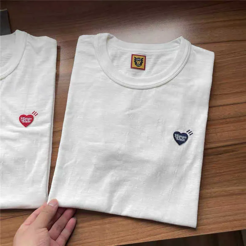 Men's T-Shirts Small Heart Human Made Girls Dont Cry Fashion T Shirt Men 1 1 Top Quality Embroidery Human Made Women Tops Short Sleeve G230301