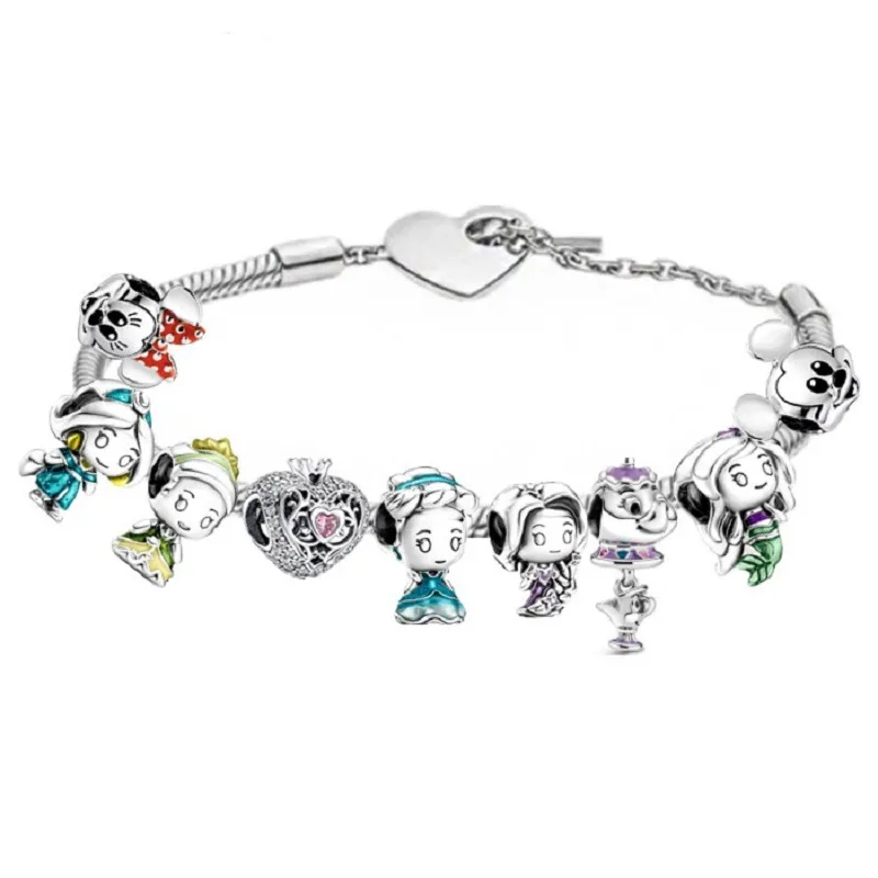 Fashion Cartoon Harry European Charm Beads Dangle Fits Pandora Charm Bracelets Heart T Clasp Adjustable Bracele& Necklace 925 Sterling Silver Murano Lampwork Glass