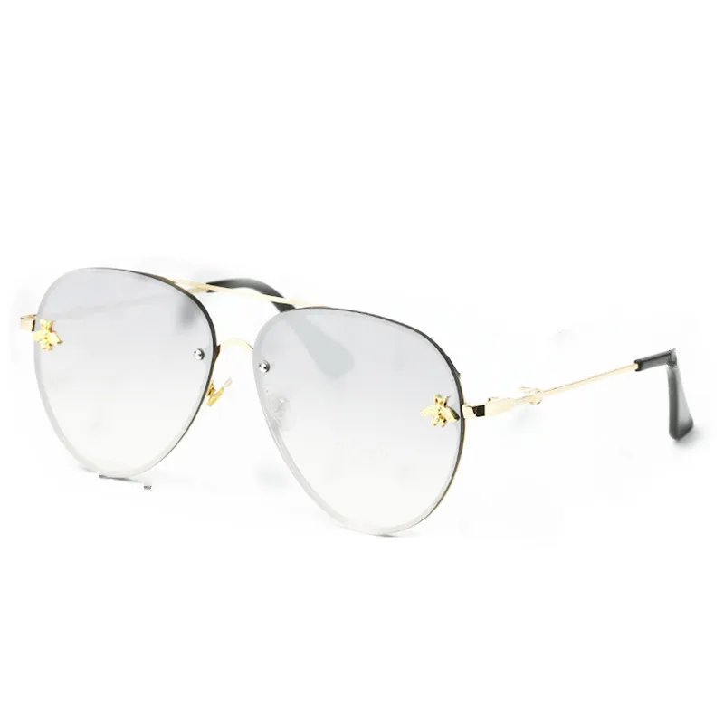 Nouvelle boutique Fashion Square Metal Unisexe Anciennes lunettes de soleil en gros