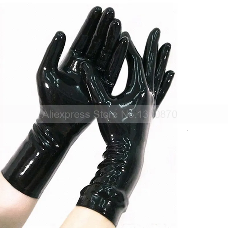 Gants à cinq doigts Gants courts en latex sexy SLA033 230301