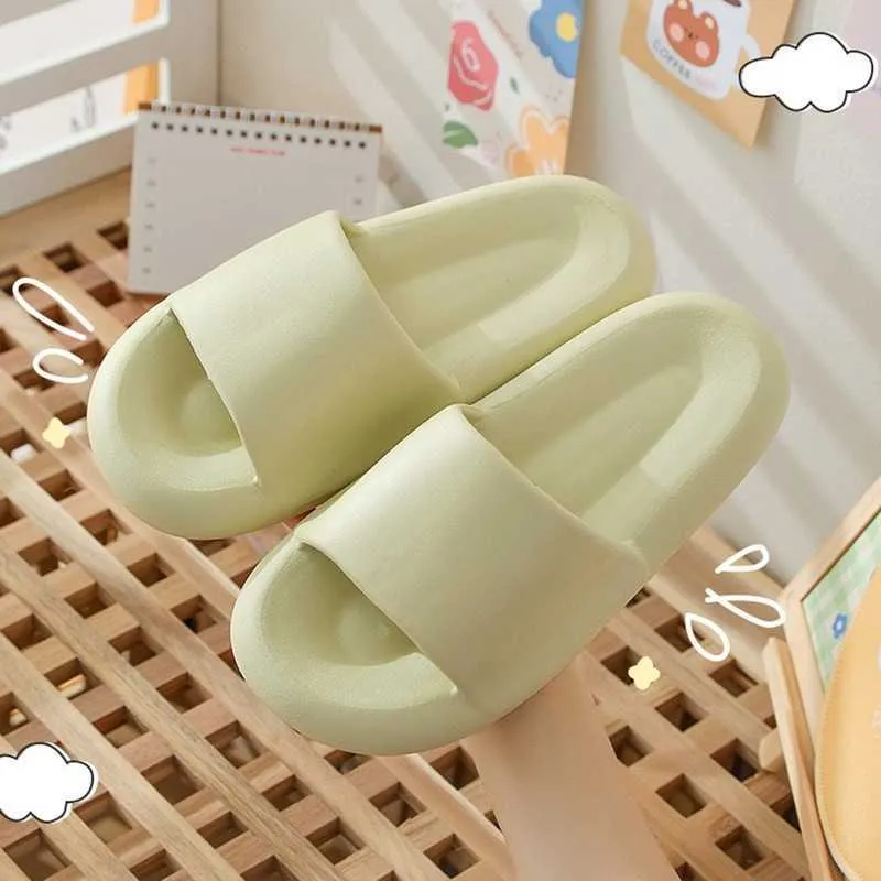 Slippers Cloud Soft EVA Couple Home Outdoor Slipper Summer Beach Unisex Bedroom Shoes Ladies Flip Flops Thick Bottom Sandals Y2302