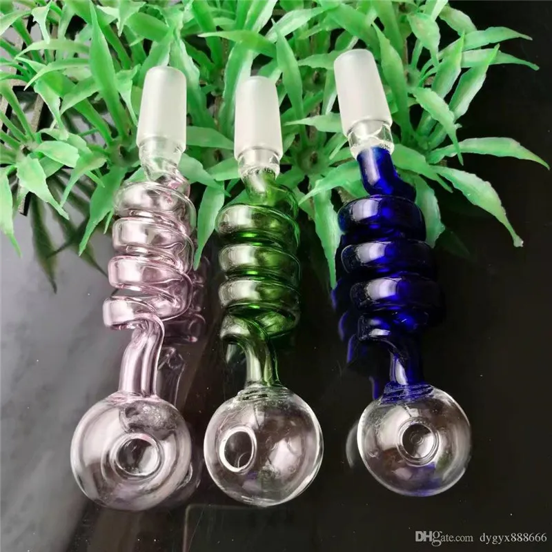 Vaso diritto di vetro all'ingrosso di spirale di colore di alta qualità, tubo, raccordi per tubi di fumo