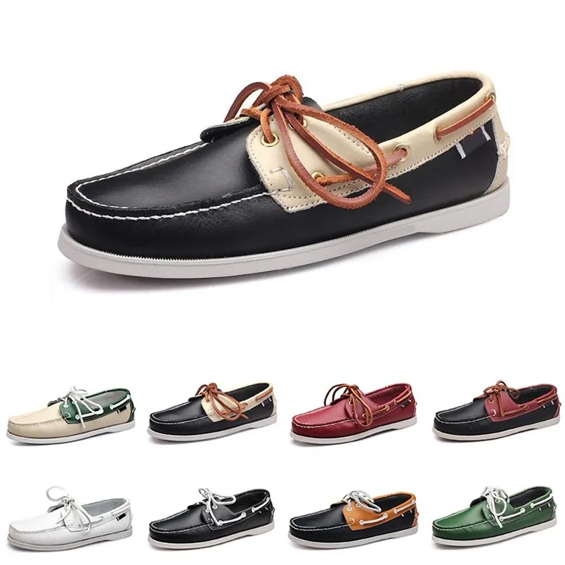 Mode grandes chaussures de voile hommes chaussures décontractées pour hommes chaussures en cuir britannique conduite chaussures simples hommes taille 06