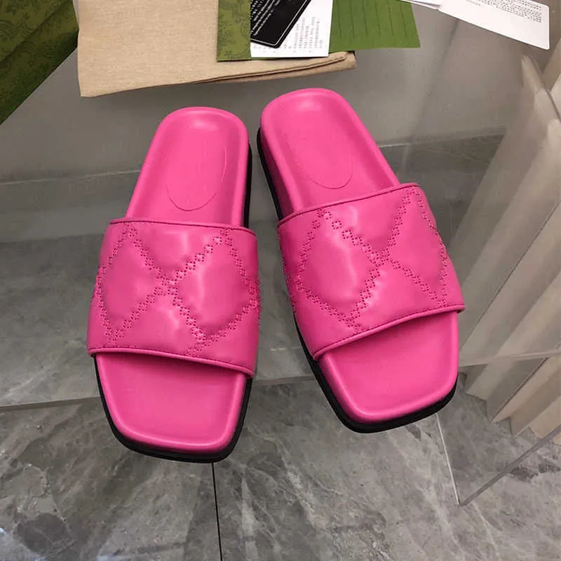 Designer Slipper Luxury Platform Sandal Men Women Shoes Black Pink Ivory Summer Fashion Slides Beach Slippers With Box NO435