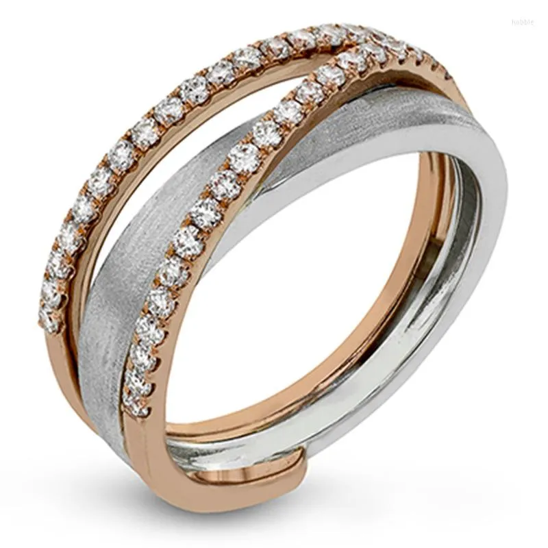 Уважаемые кольца мода и личность двухцветное обручальное кольцо геометрической линии