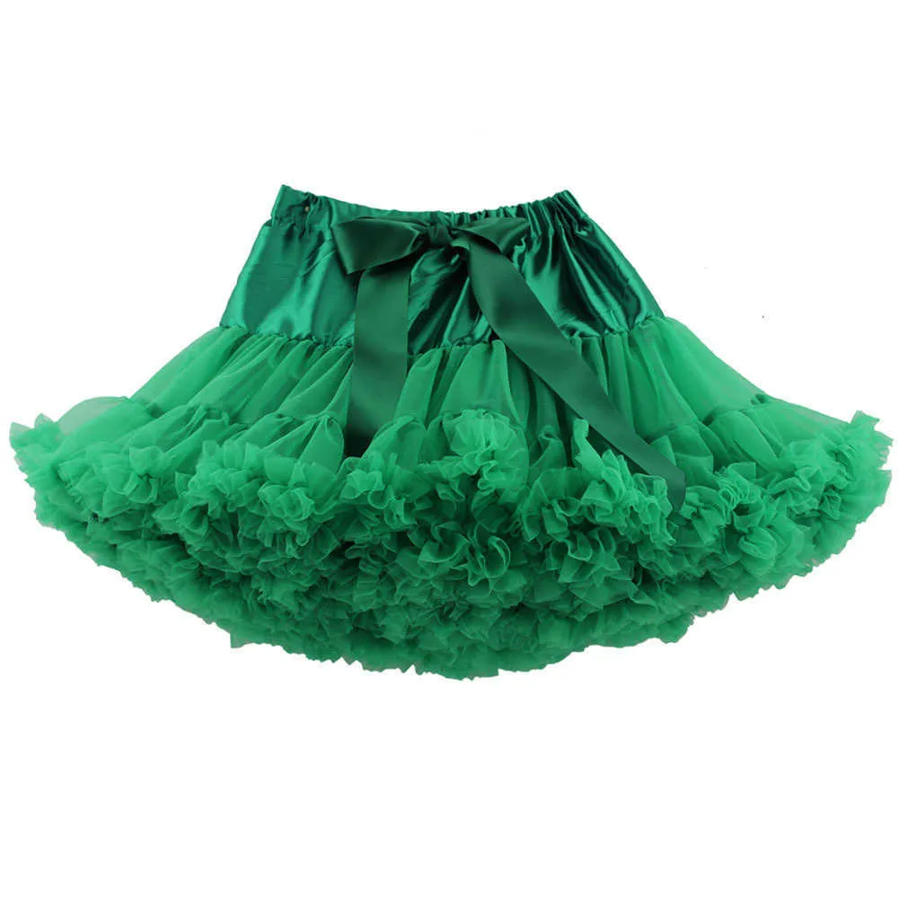 Etekler Yeşil Tutu Pettiskirt Santa Tutu Etek Kızlar Noel Kostüm Petti Etek Dans Etek Kız Çocuk Giyim T230301