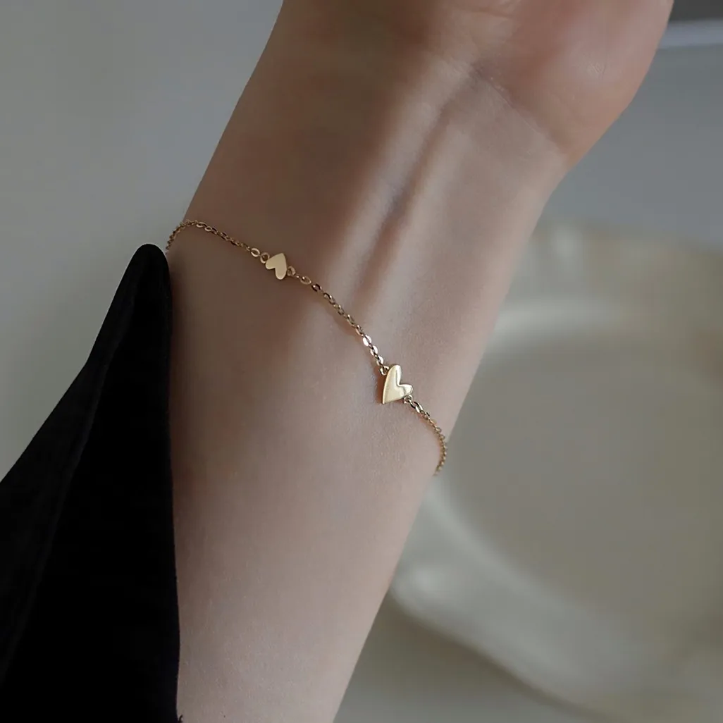 Mode rostfritt stål armband hjärtformat armband smycken grossist