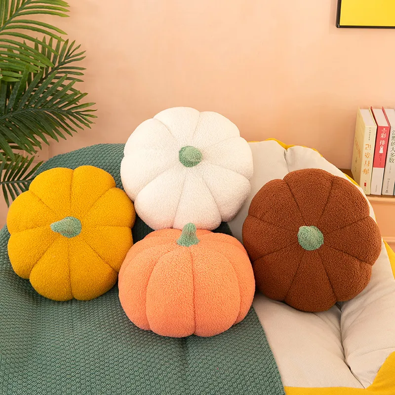 Pumpkin Pillow Kawaii 20cm Squash Holloween Decoration Plush Toys Creative Special-shaped Sofa Cushion Cute Plushies