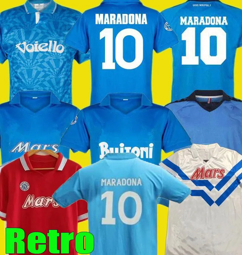 1987 1988 1989 1990 1991 1993 ナポリ レトロ サッカー ユニフォーム 