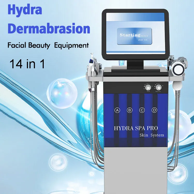 14 In 1 Multifunctional Beauty Equipment Hydra Water Dermabrasion Microdermabrasion Facial Care Machine Face Lifting Acne Treatment Skin Rejuvenation Device