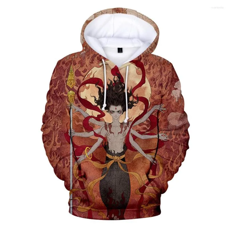 Felpe con cappuccio da uomo Felpa da uomo donna Felpa con cappuccio Prodotto Moda 3D Strega Anime Cartoon Manica lunga Casual Con cappuccio Stampa completa Primavera Autunno Inverno