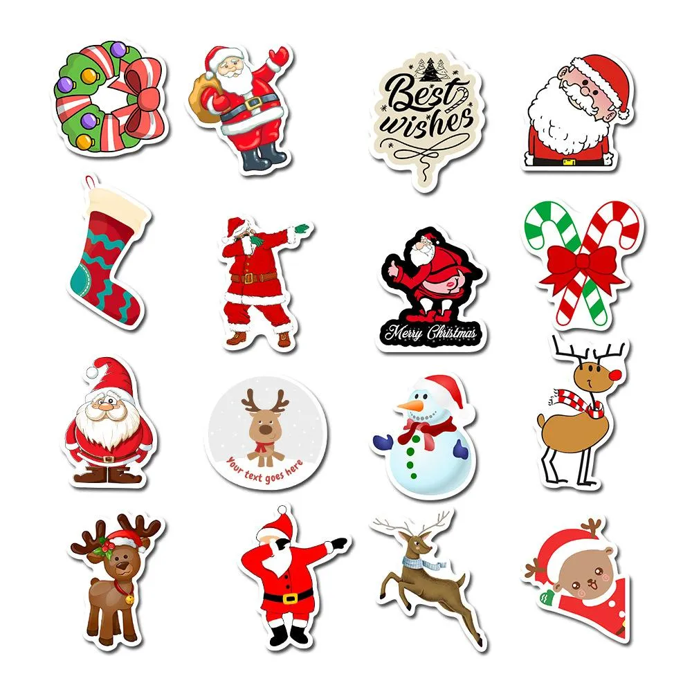 Christmas Stickers - Vinyl Decals for Water Bottles, Laptops, & Luggage ...