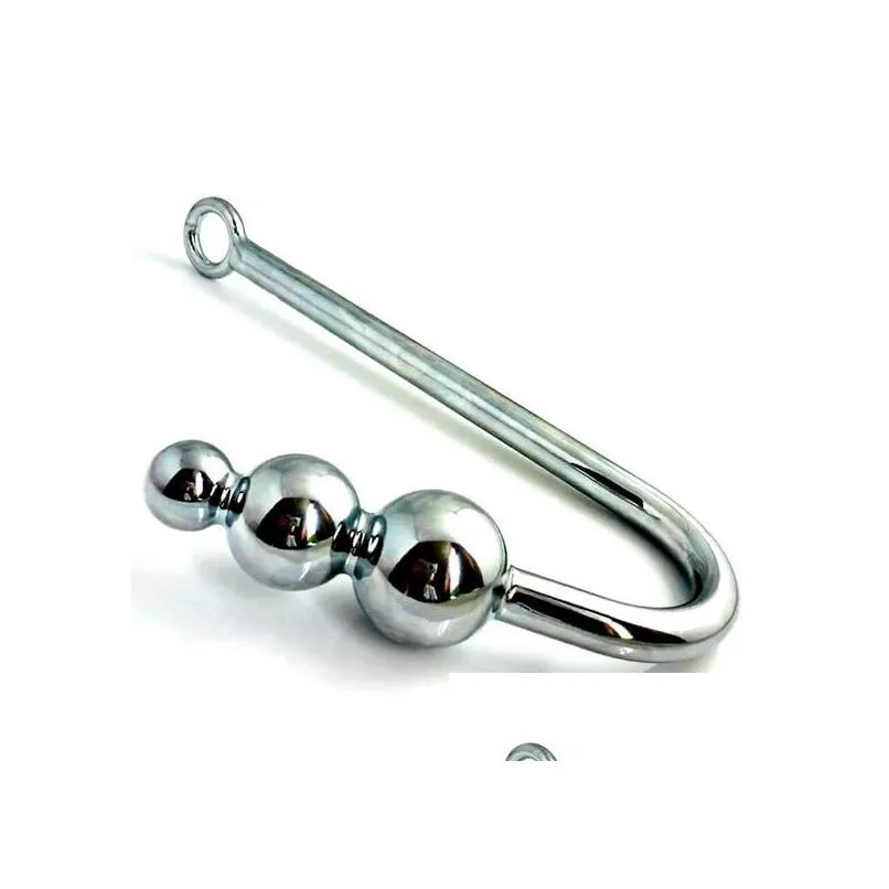 Andra hälsoskönhetsartiklar Anal Plug Hook med 3 Ball Butt Vagina Toys Bondage Chastity Devices Drop Delivery DHFXV