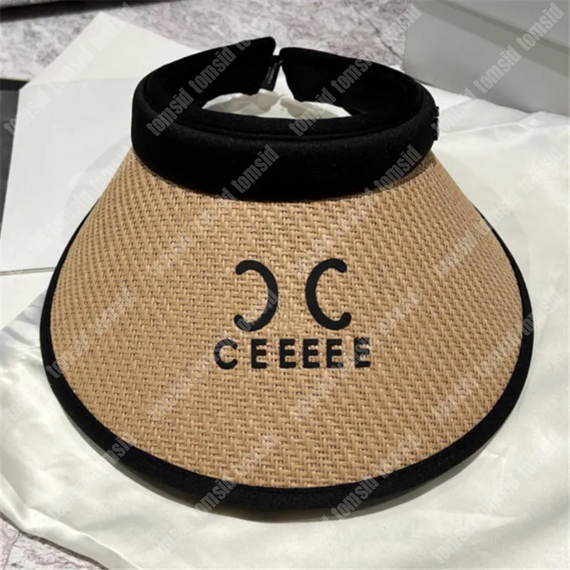 Chapeau à visière de créateur de mode d'été pour femmes, chapeaux de soleil de luxe, Casquette à visière pour hommes, chapeaux de paille, casquettes de Baseball