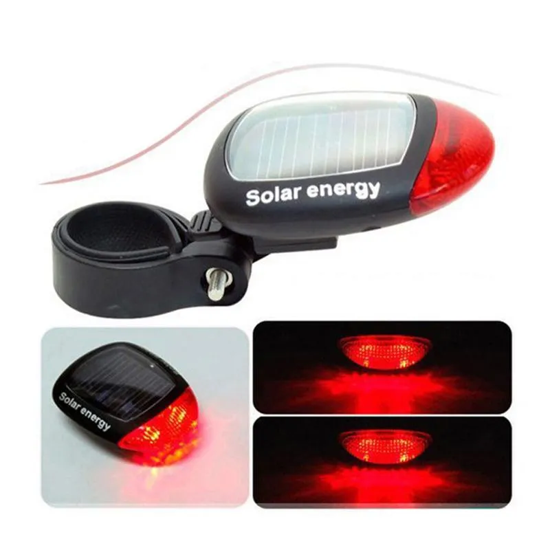 Bike Lights Bicycle Laser Waterproof Cycling Taillights Solar Power LED Mountain Light Rear Lamp Accessories