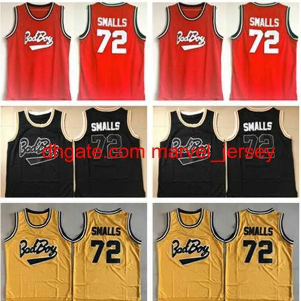 Basketboll Mens Biggie Smalls Jerseys Notorious B.I.G. Stitched Bad Boy Wear Jersey #72 BiggiesMalls