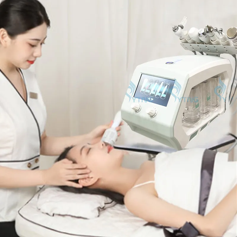 Hydra Facial Dermabrasion Machine Hydro Peel 초음파 스킨 케어 Aqua Water Censing Radio Frequency Microdersmabrasion Spa 사용