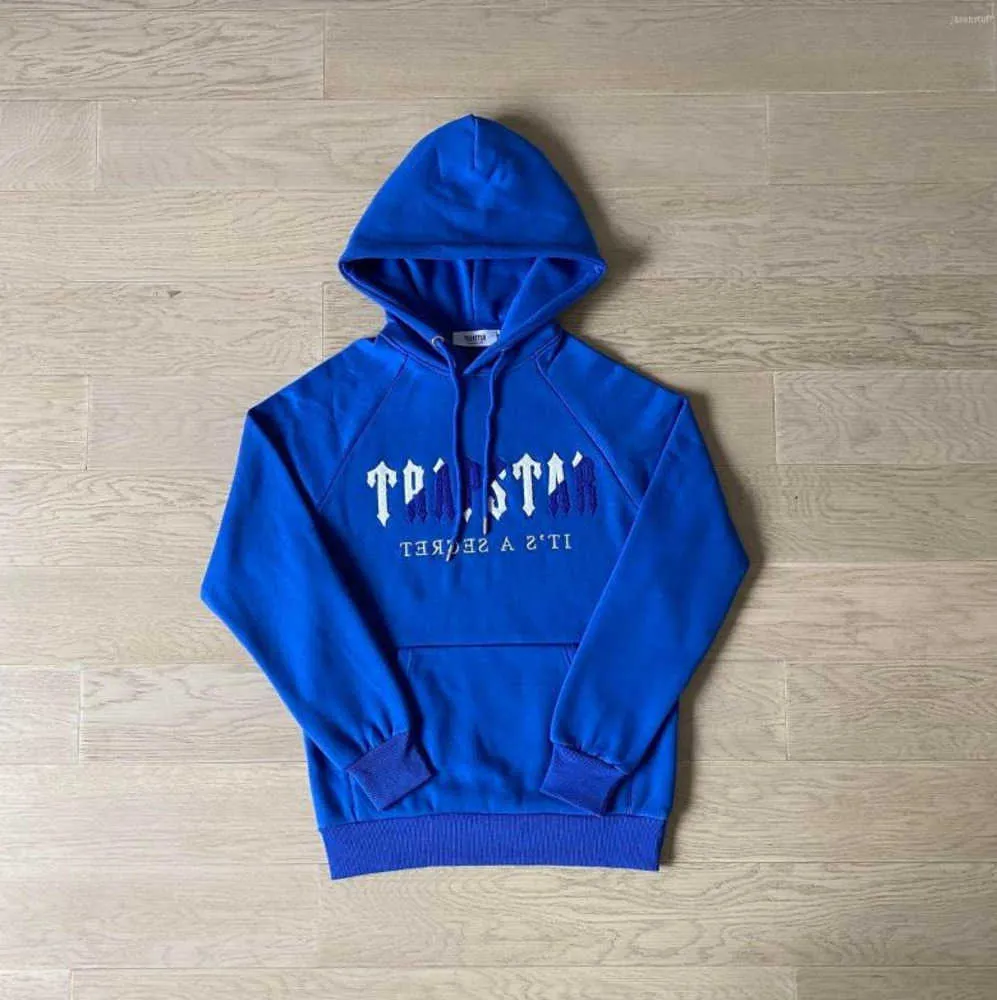 Tracksuits Trapstar Man Set Chenille Decoded Hooded Tracksuit Bright Dazzling Blue White trapstar jacke schwarz Embroidered Woman Motion design 3ess
