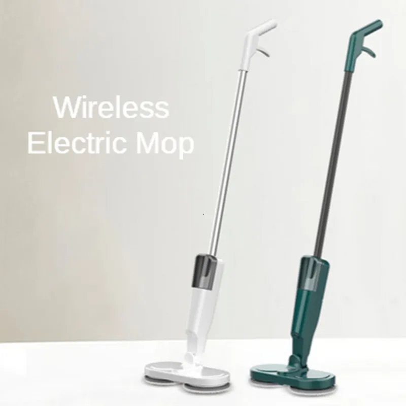 MOPS Electric Floor Mop med sprayer handhållen snurr och gå mopp utan kabel och vattentankgolvtvätt moppar rengöring av hushållet 230302