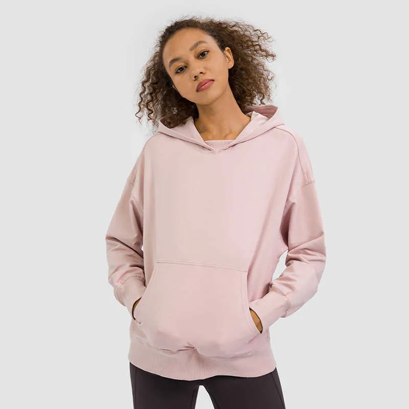 hooded sweater women's yoga mat sports fitness long-sleeved loose pants quick-drying stretch warm top