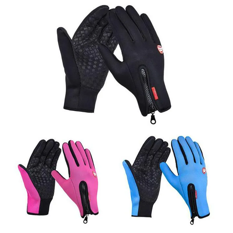 Gants de cyclisme Sports de plein air randonnée hiver vélo vélo pour hommes femmes simili cuir doux chaud équipement cyclisme