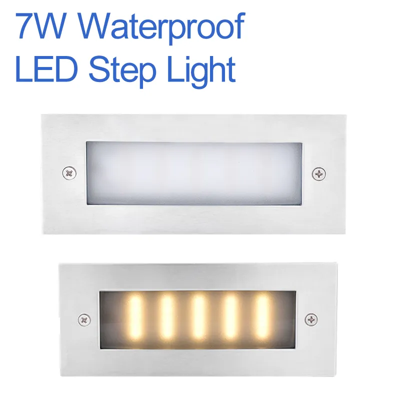 Step Stairs Light Outdoor Indoor Wall Mounted Deck Street Landscape Stairway Lights Waterproof IP65 120v corners Villas Swimming Pools LED Lighting crestech