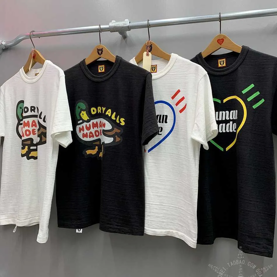 T-shirty męskie 2021 du Print Sbreaable Slub Bawełniane ludzkie T-koszulka Mężczyźni Kobiety 1 1 B Top koszulki Inside Tag Graphic T Shirts G230301
