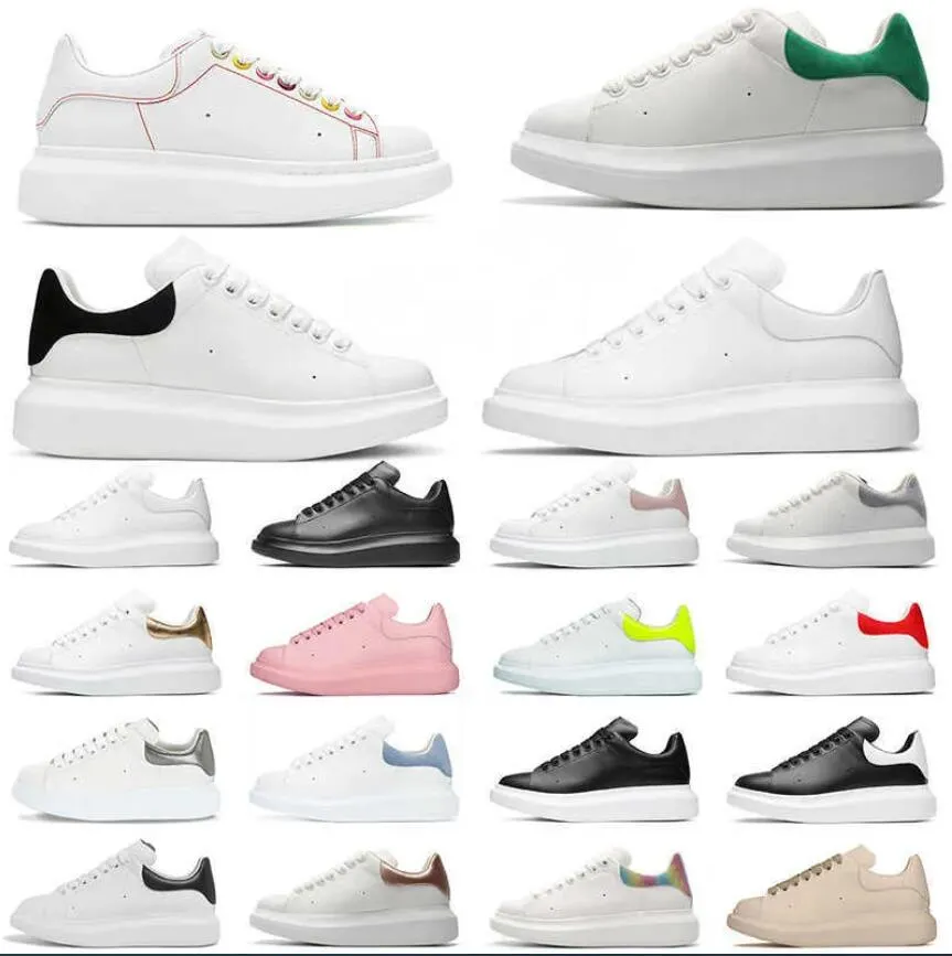 2023 Classic Designer White Black Shoes Suede Velvet Leather Lace Up Women Womens Flats Platform Overized Sneaker Fashion Men Mens Espadrille Flat Sole Sneakers