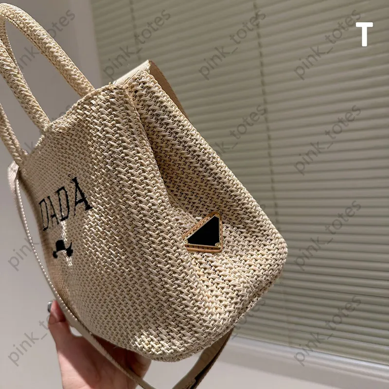 Dameshandtas Designer Tote Bag Handtassen Stroweven Boodschappentassen voor dames Mode Gestreepte schoudertassen Cross Body Totes 6 C197k