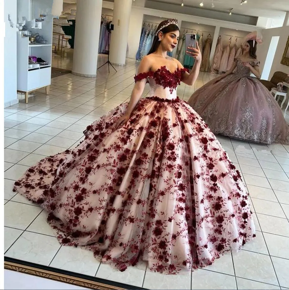 Burgundy deals princess dress