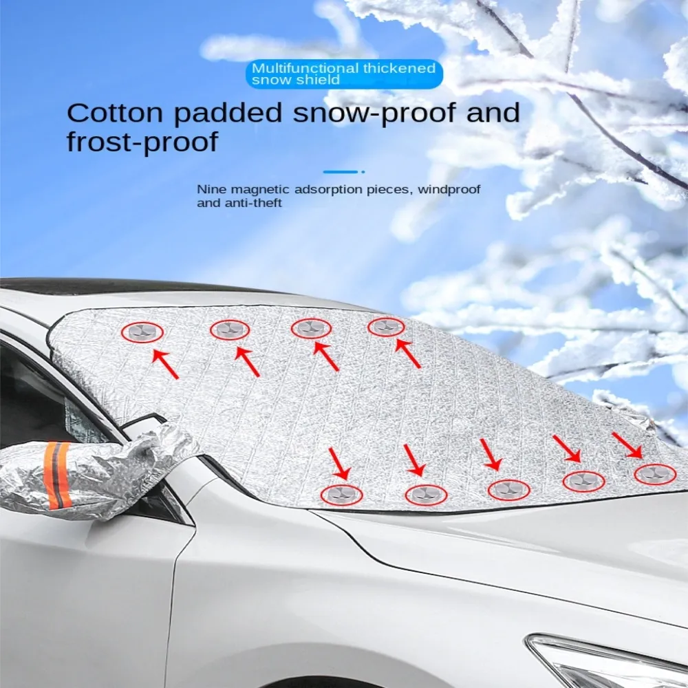 Couverture Pare-Brise de Voiture Pare Soleil Neige Anti-Givre Pare-Brise  Avant Anti UV Repliable