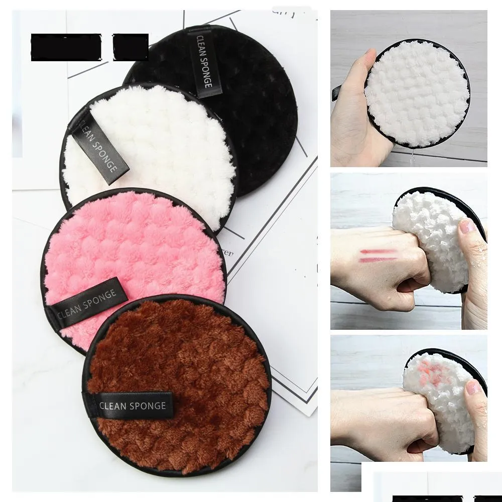 Make -up remover microfiber doek kussens gezicht puff katoen dubbele laag gezicht reiniging handdoek herbruikbare nail art reiniging doekje j1546 drop dhqpx