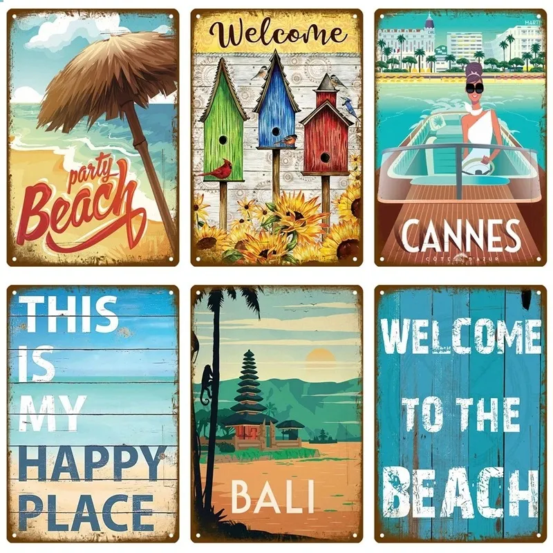 TiKi Bar Wall Poster Metal Tin Sign Wall Art Plaque Metal Vintage Door Tin Sign Bar Home Room Decor Decoration Interior Paintings personalized Sign Size 30X20CM w01