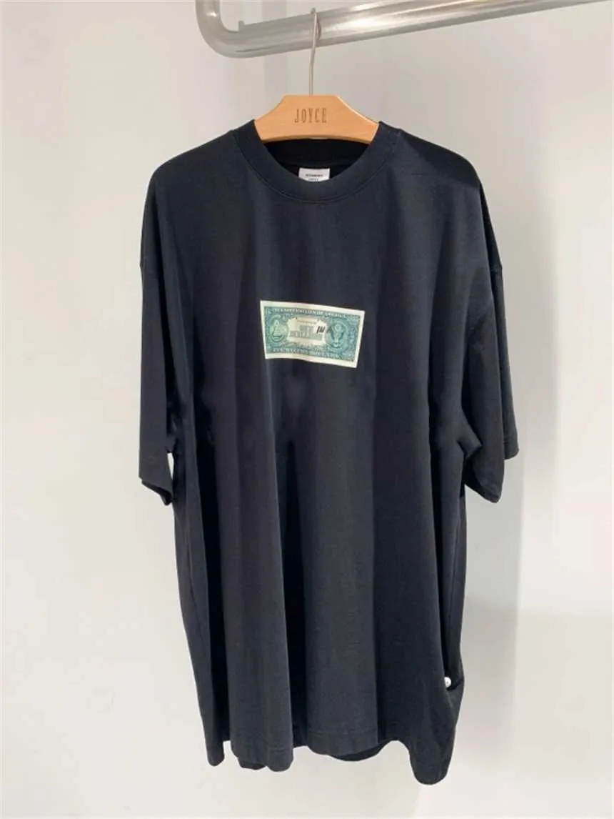 トップス VETEMENTS OVERSIZED HEAVYL T SHIRT VETEMENTS - Embroidered Logo Oversized T-Shirt — SUPERMRKT