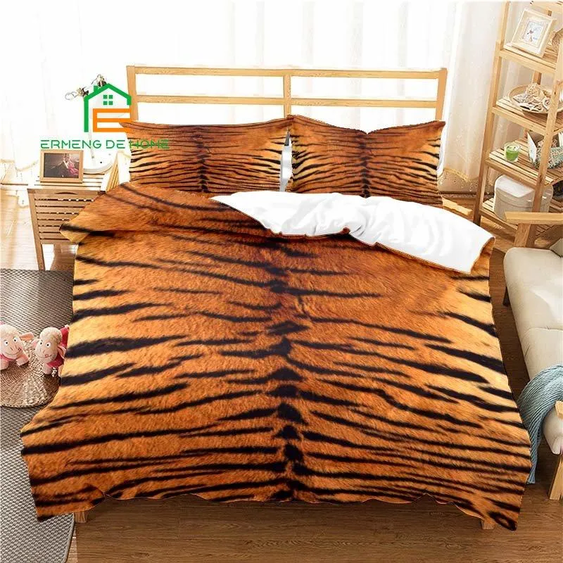 Bedding Sets Animal Fur Pattern Duvet Cover Set For Aldult Kids Bed Game Quilt Comforter