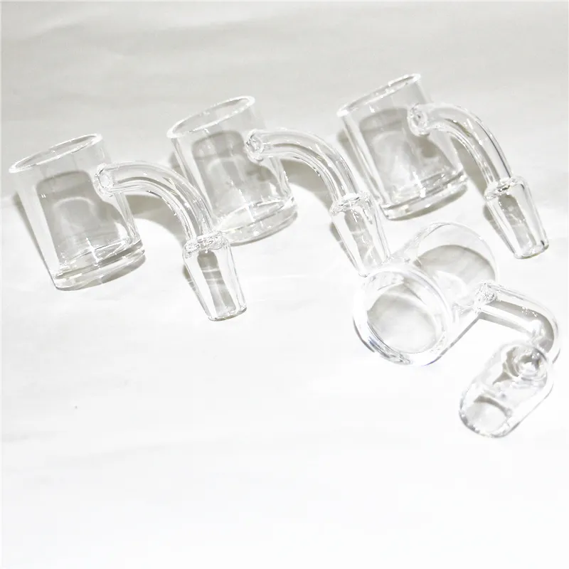 Rökningstillbehör Kort nackkvartbanger 25mm kvarts naglar 14mm 18mm manlig kvinnlig terpen platt topp bangers för dabb riggar glas bongs