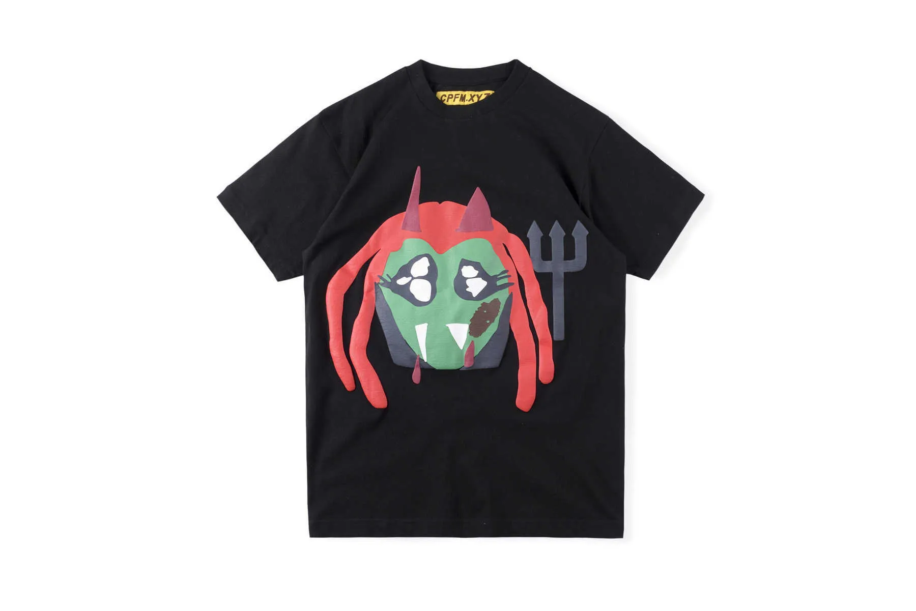 Hip Hop Kanye TS Bubble haar alfabet print retro tij merk mannen en vrouwen ronde hals korte mouw TEE T230302