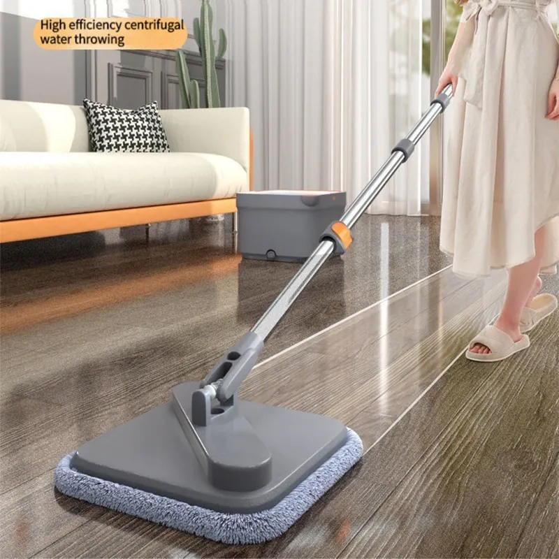 MOPS Echome Microfiber Spin Mop and Bucket Set с запатентованной внутренней системой фильтрации водных фильтраций самостоятельно чистка сухой швабры 230302